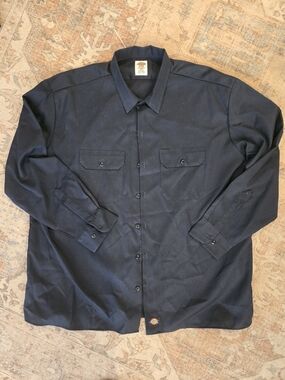 Dickies Navy Flex Work Shirt - 2XL